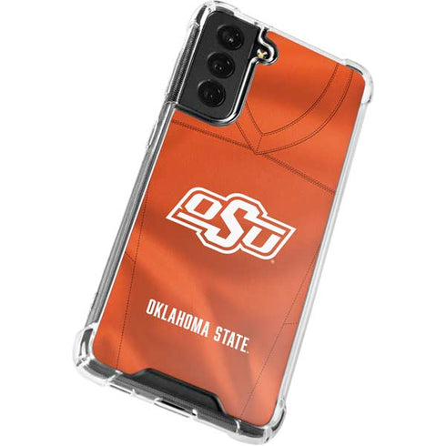Oklahoma State University Orange Jersey Galaxy S21 FE Clear Case