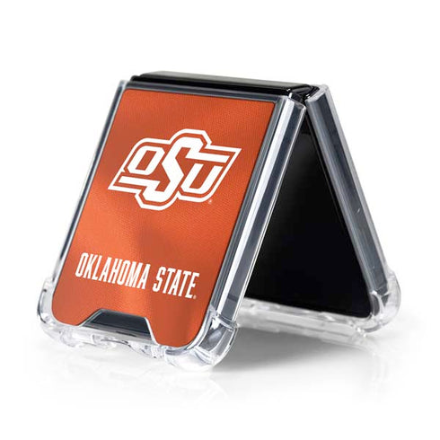 Oklahoma State University Orange Jersey Galaxy Z Flip5 5G Clear Case