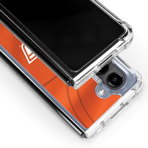 Oklahoma State University Orange Jersey Galaxy Z Fold5 5G Clear Case