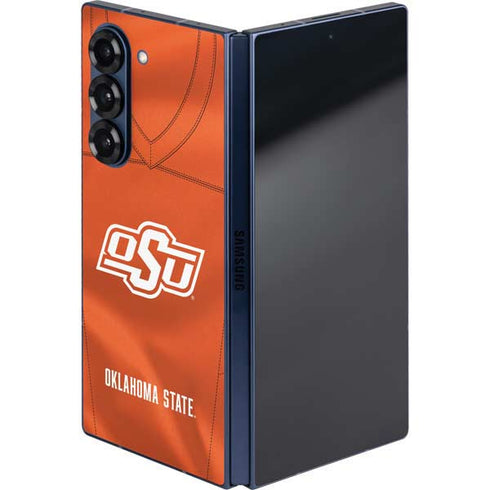 Oklahoma State University Orange Jersey Galaxy Z Fold6 Skin