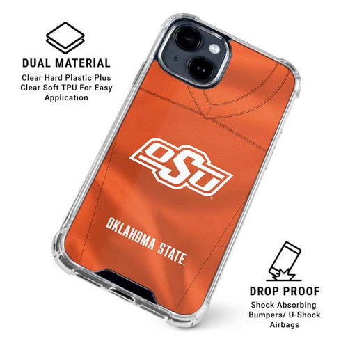 Oklahoma State University Orange Jersey iPhone 14 Plus Clear Case