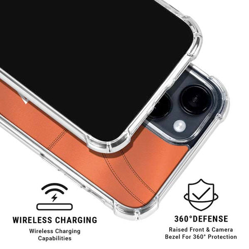 Oklahoma State University Orange Jersey iPhone 14 Plus Clear Case