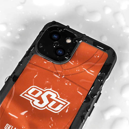 Oklahoma State University Orange Jersey iPhone 15 Plus Waterproof Case