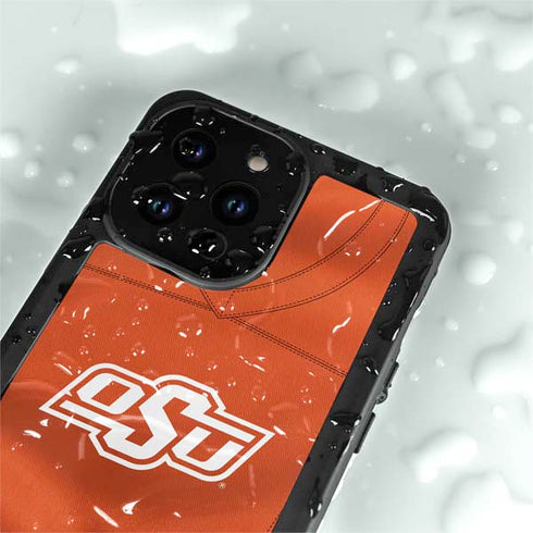 Oklahoma State University Orange Jersey iPhone 15 Pro Waterproof Case