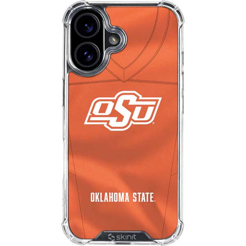Oklahoma State University Orange Jersey iPhone 16 Plus Clear Case