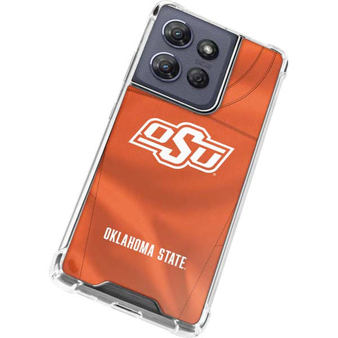 Oklahoma State University Orange Jersey Moto G 5G (2025) Clear Case