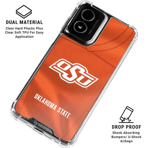 Oklahoma State University Orange Jersey Moto G Power 5G (2024) Clear Case