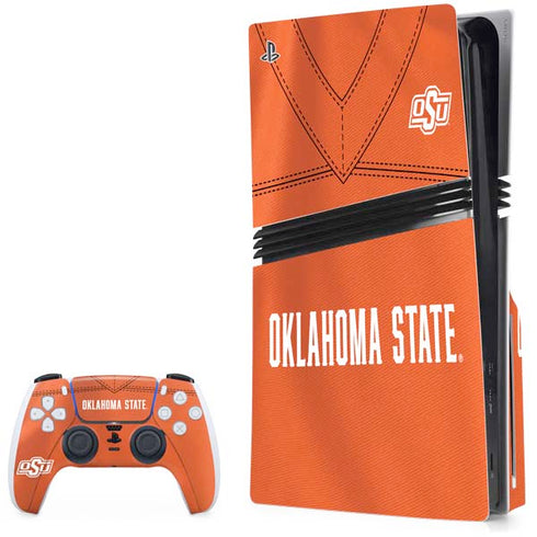 Oklahoma State University Orange Jersey PS5 Pro Disk Bundle Skin