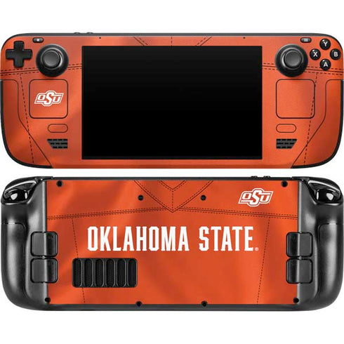 Oklahoma State University Orange Jersey Steam Deck Handheld Gaming Computer OLED Skin