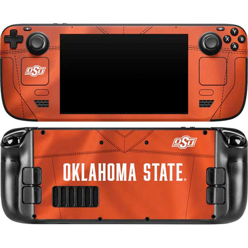 Oklahoma State University Orange Jersey Steam Deck Handheld Gaming Computer Skin