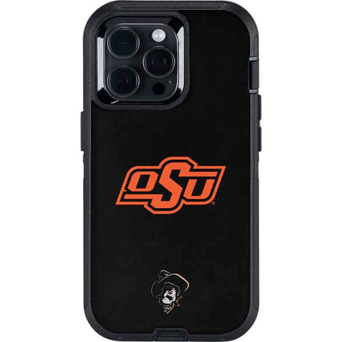 Oklahoma State University OSU on Black Otterbox Defender iPhone Skin