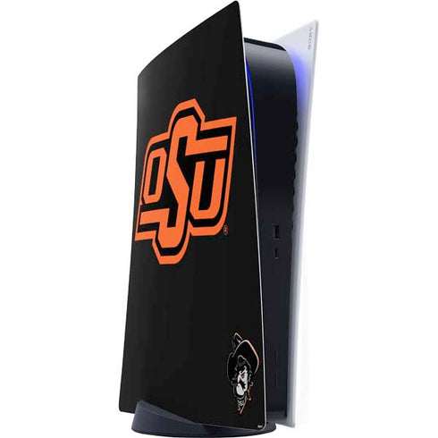 Oklahoma State University OSU on Black PlayStation PS5 Skins