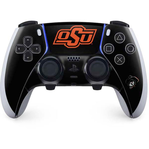 Oklahoma State University OSU on Black PS5 DualSense Edge Pro Controller Skin