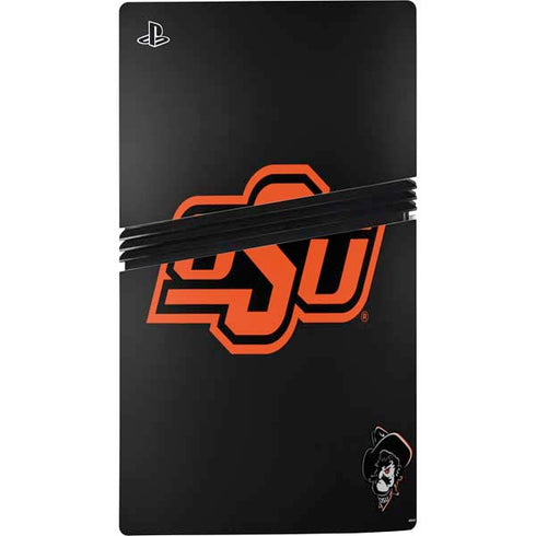 Oklahoma State University OSU on Black PS5 Pro Console Skin
