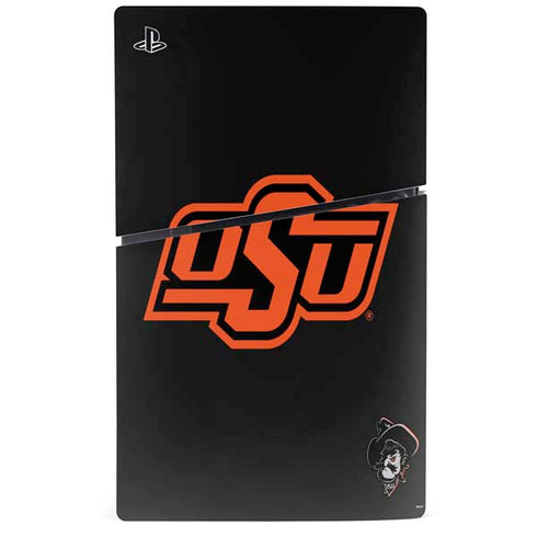 Oklahoma State University OSU on Black PS5 Slim Digital Edition Console Skin