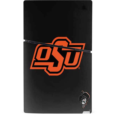 Oklahoma State University OSU on Black PS5 Slim Digital Edition Console Skin