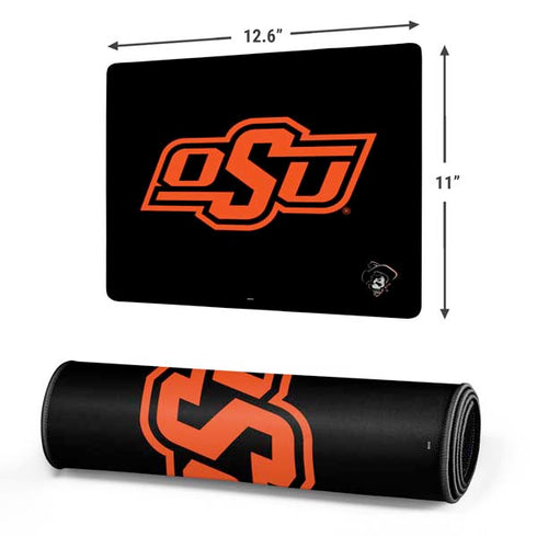Oklahoma State University OSU on Black Gaming Mouse Pad