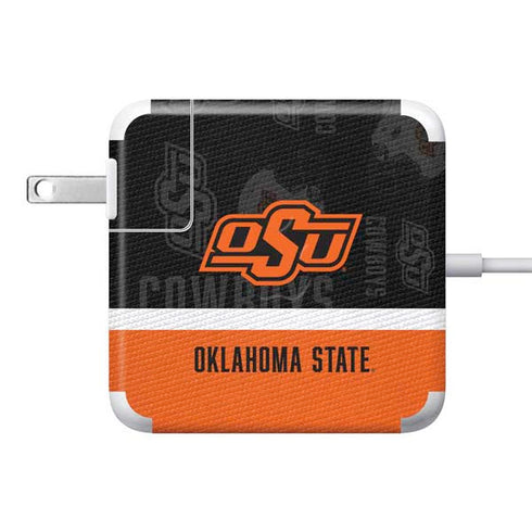 Oklahoma State University Split Jersey 85W Power Adapter (15 and 17 inch MacBook Pro Charger) Skin