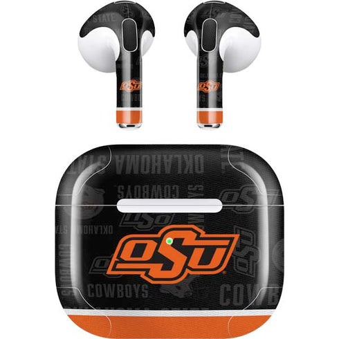 Oklahoma State University Split Jersey Apple AirPods (3rd Gen 2021) Skin