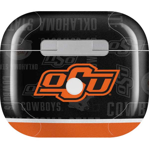 Oklahoma State University Split Jersey Apple AirPods (3rd Gen 2021) Skin