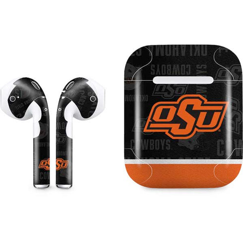 Oklahoma State University Split Jersey Apple AirPods Skin