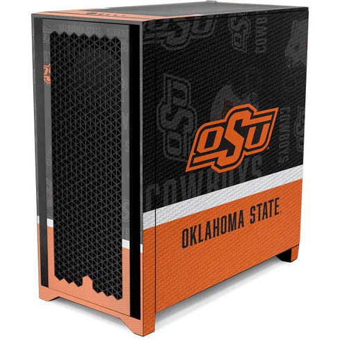 Oklahoma State University Split Jersey Corsair 4000D Tempered Glass Mid-Tower ATX Case Skin