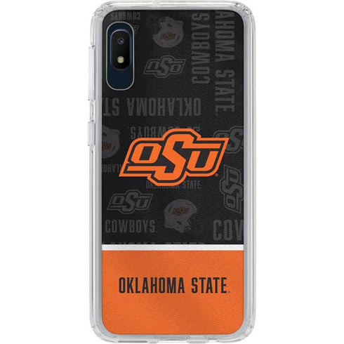 Oklahoma State University Split Jersey Galaxy A10e Clear Case
