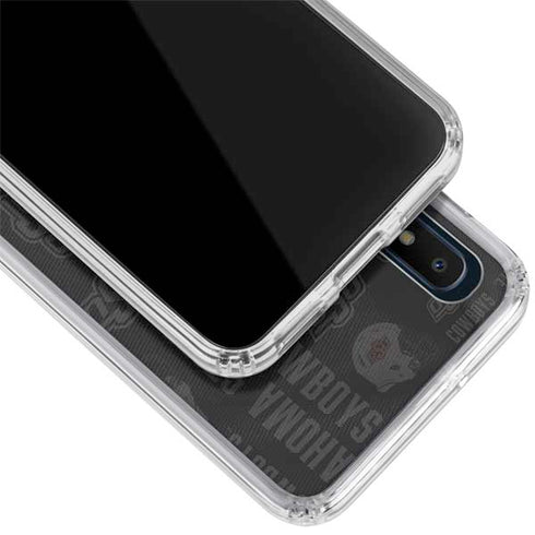 Oklahoma State University Split Jersey Galaxy A10e Clear Case