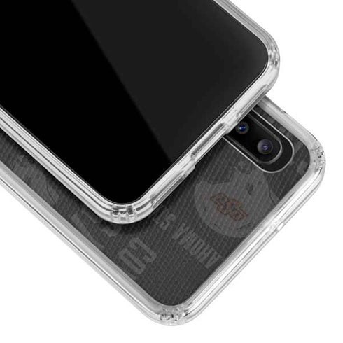 Oklahoma State University Split Jersey Galaxy A20 Clear Case