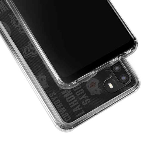 Oklahoma State University Split Jersey Galaxy A21 Clear Case