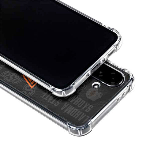 Oklahoma State University Split Jersey Galaxy A36 5G Clear Case