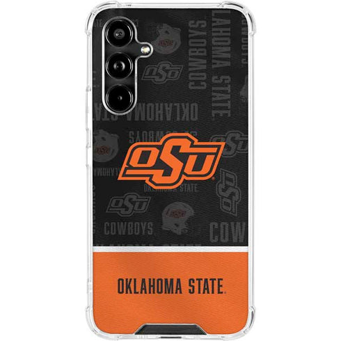 Oklahoma State University Split Jersey Galaxy A54 5G Clear Case