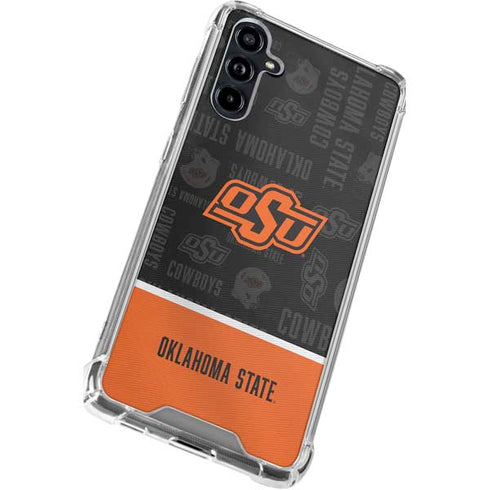 Oklahoma State University Split Jersey Galaxy A54 5G Clear Case