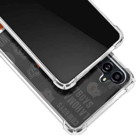 Oklahoma State University Split Jersey Galaxy A54 5G Clear Case