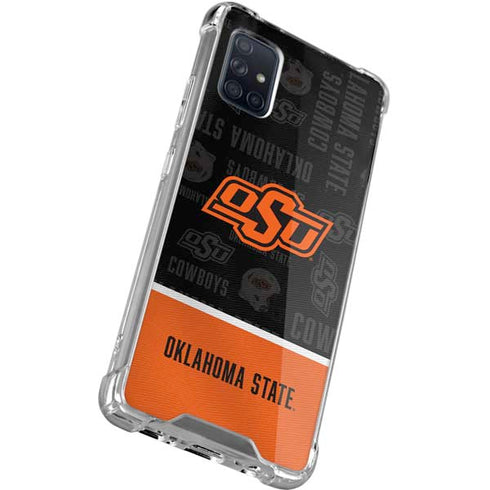 Oklahoma State University Split Jersey Galaxy A71 5G Clear Case