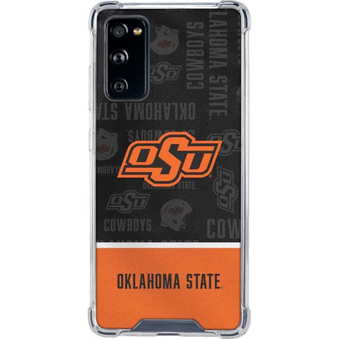 Oklahoma State University Split Jersey Galaxy S20 FE Clear Case