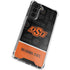 Oklahoma State University Split Jersey Galaxy S21 FE Clear Case