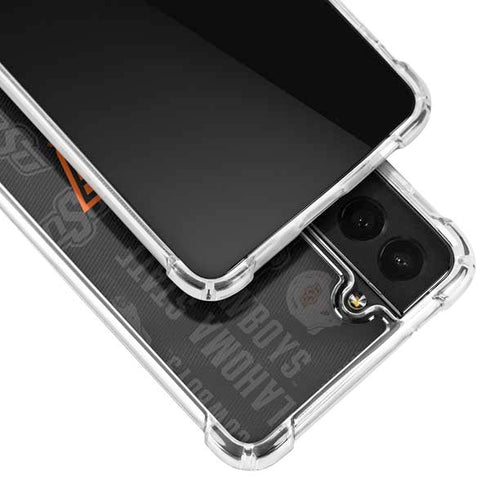 Oklahoma State University Split Jersey Galaxy S21 FE Clear Case
