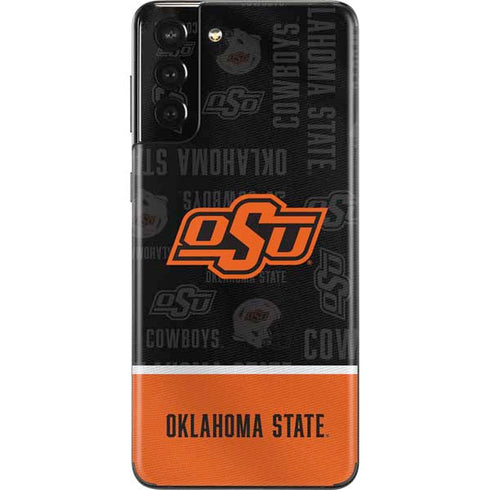 Oklahoma State University Split Jersey Galaxy S21 Plus 5G Skin
