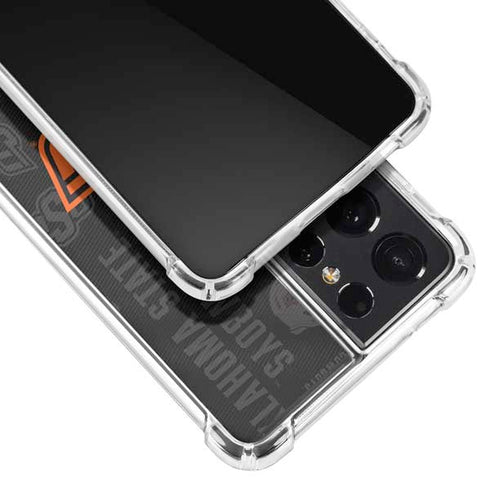 Oklahoma State University Split Jersey Galaxy S21 Ultra 5G Clear Case