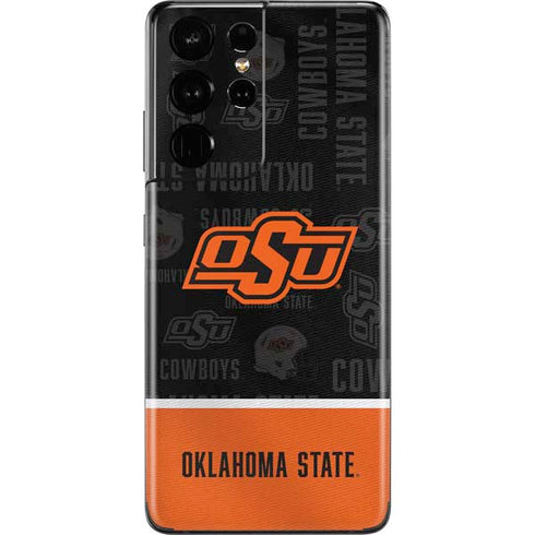 Oklahoma State University Split Jersey Galaxy S21 Ultra 5G Skin