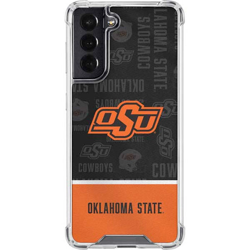 Oklahoma State University Split Jersey Galaxy S22 Clear Case
