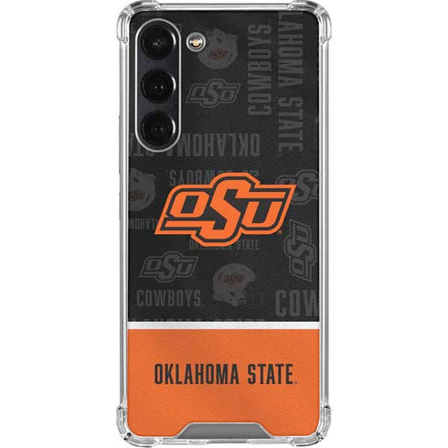 Oklahoma State University Split Jersey Galaxy S23 Plus Clear Case