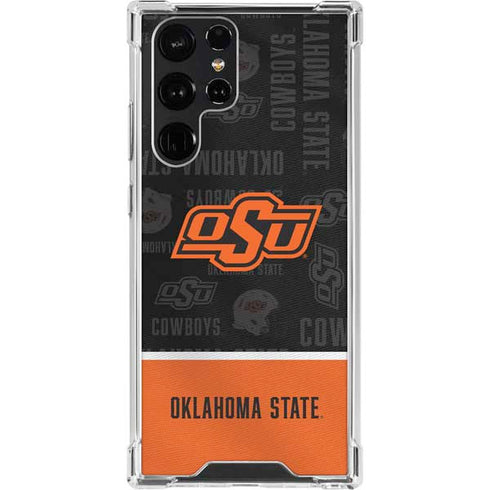 Oklahoma State University Split Jersey Galaxy S23 Ultra Clear Case