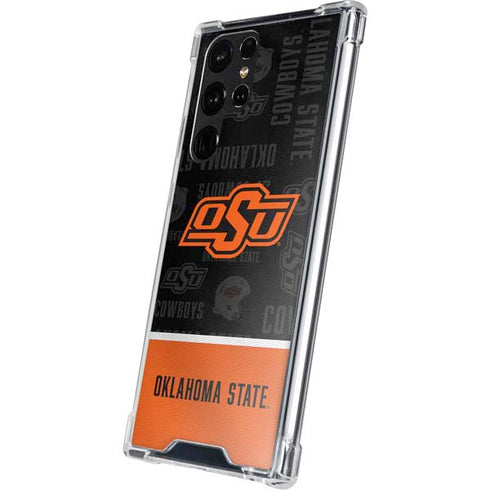 Oklahoma State University Split Jersey Galaxy S23 Ultra Clear Case