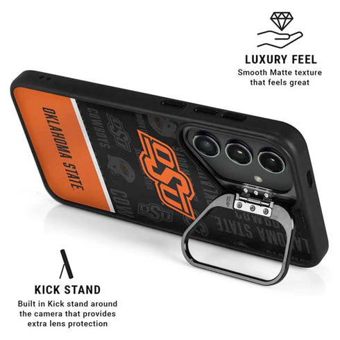 Oklahoma State University Split Jersey Galaxy S25 Kickstand Case