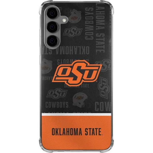 Oklahoma State University Split Jersey Galaxy S24 Plus Clear Case