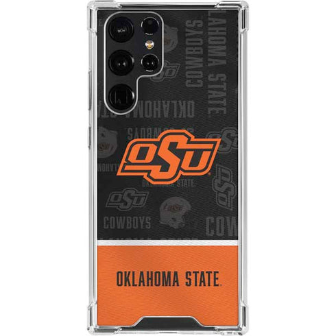 Oklahoma State University Split Jersey Galaxy S24 Ultra Clear Case