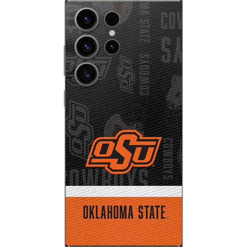 Oklahoma State University Split Jersey Galaxy S25 Ultra Skin