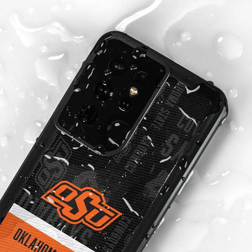 Oklahoma State University Split Jersey Galaxy S24 Ultra Waterproof Case